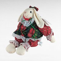 Vintage Ganz Heritage Collection Plush Bunny Rabbits | Christmas Bunnies | Holiday Decor | Stuffed Animal Couple