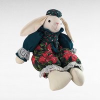 Vintage Ganz Heritage Collection Plush Bunny Rabbits | Christmas Bunnies | Holiday Decor | Stuffed Animal Couple