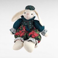 Vintage Ganz Heritage Collection Plush Bunny Rabbits | Christmas Bunnies | Holiday Decor | Stuffed Animal Couple