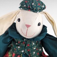 Vintage Ganz Heritage Collection Plush Bunny Rabbits | Christmas Bunnies | Holiday Decor | Stuffed Animal Couple
