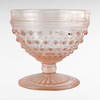 Vintage Anchor Hocking Pink Hobnail Sherbet Glasses, Set of 4, Dessert Glasses, Ice Cream Dishes, Retro Kitchenware