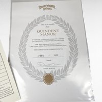 1994 David Winter Quindene Manor, Signed Cottage, Collectible Figurine, English Village, Gift for Collectors