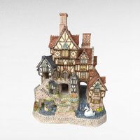 1994 David Winter Quindene Manor, Signed Cottage, Collectible Figurine, English Village, Gift for Collectors