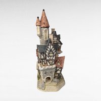1991 David Winter Castle in the Air, Signed, Collectible Fantasy Cottage, Whimsical Decor, Unique Gift
