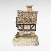 1993 David Winter The Church & Vestry Cottage, Collectible English Village, Miniature House, Gift for Collectors