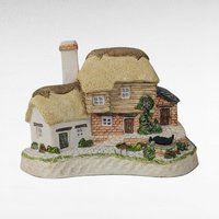 1993 David Winter Cottages September Birthday Cottage | Sapphire Wishing Well | Vintage English Village Collectible Figurine with COA