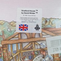 1981 David Winter Cottage "Stratford House" | with COA and Original Box | Vintage Collectible