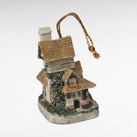Pair of Vintage David Winter Cottage Ornaments: Buttercup Cottage and Flower Shop (1995)