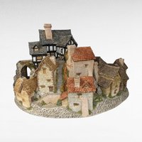 1981 David Winter Cottages "The Village" | Large, Vintage Collectible | with Original Box