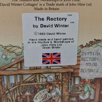 1993 David Winter Cottage "The Rectory" | with COA and Original Box | Vintage Collectible