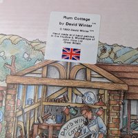 1993 David Winter Cottage "Plum Cottage" | with COA and Original Box | Vintage Collectible