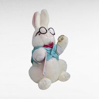 Vintage 1991 Target Plush White Rabbit, Alice in Wonderland, with Tags, Stuffed Animal