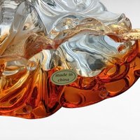 Vintage Golden Treasures Acrylic Angels Figurine, Amber and Clear Angels, Decorative Angels Sculpture, Religious Gift, Home Decor