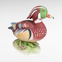 Vintage Lefton Ceramic Wood Ducks, Male & Female Pair, KW 139A/KW 139B, Hand-Painted, Collectible Figurines, Bird Decor