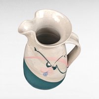 Studio Pottery Pitcher | Signed Earthenware Pitcher | Handmade Ceramic Pitcher | Rustic Home Decor