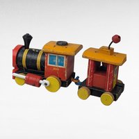 Vintage Fisher Price Huffy Puffy Train | Wooden Pull Toy | Classic Toy | 1960s Toy | Collectible Toy Train