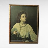 Vintage Framed Print of Young Christ | Jesus at Twelve | Religious Art | Wall Decor | Home Decor