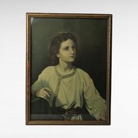 Vintage Framed Print of Young Christ | Jesus at Twelve | Religious Art | Wall Decor | Home Decor