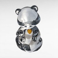 Fenton Clear Glass November Birthday Bear Figurine | Art Glass Collectible | Birthday Gift | Animal Figurine