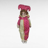 Vintage Artmark Jester Doll | Porcelain Jester Doll with Painted Face | Collectible Doll | 18 Inches Tall