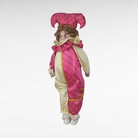 Vintage Artmark Jester Doll | Porcelain Jester Doll with Painted Face | Collectible Doll | 18 Inches Tall