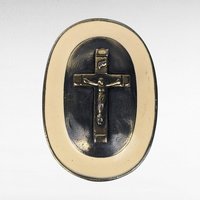 Vintage 1976 Oval Metal Belt Buckle with Cross | Religious Belt Buckle | Christian Gift | Collectible Buckle
