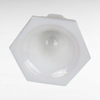 Vintage Fostoria Milk Glass Candle Holders, Pair, Grape Pattern, 4.25 Inches - Mid-Century Modern