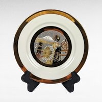 Vintage Chokin & Asian Art Plates, Lot of 8, Gold Trim, Birds, Animals