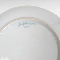 Susan Johnson Plates, Set of 4, Hand Painted, Vintage 1971, Floral, Fruit, Landscape, Wall Decor, Collectible Plates