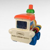 Vintage Playskool Busy Choo Choo Pull Toy | 1980s Toddler Toy | Educational Toy | Gift for Collector