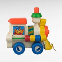 Vintage Playskool Busy Choo Choo Pull Toy | 1980s Toddler Toy | Educational Toy | Gift for Collector