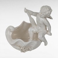 Vintage Lenwile Ardalt Porcelain Cherub Trinket Dish | Angel Planter | Small Ring Dish | Vanity Decor | Gift for Collector