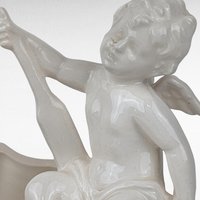 Vintage Lenwile Ardalt Porcelain Cherub Trinket Dish | Angel Planter | Small Ring Dish | Vanity Decor | Gift for Collector