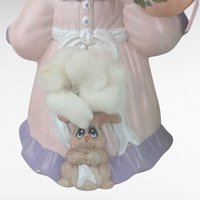 Vintage Pair of Ceramic Mother Rabbit with Babies Easter Figures | Easter Decor | Spring Decor |  Bunny Figurines | Collectible Figurines