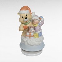Vintage Christmas Music Box Lot | Bisque Bear, Old World Santa, Flambro, Homco Bears, Ragdoll, Bells | Festive Decor