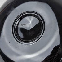 Vintage Black Glass Trinket Dish with Handle | Art Deco Dish | Vanity Tray | Candy Dish | Centerpiece Dish