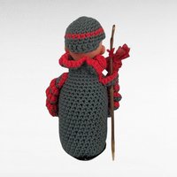 Vintage Hand Crocheted Hobo Clown Doll | Handmade Clown | Crochet Doll | Collectible Doll | Unique Gift