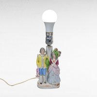Vintage Ceramic Couple Lamp | Made in Japan | Romantic Figurine Lamp | Mid-Century Lighting | Unique Table Lamp