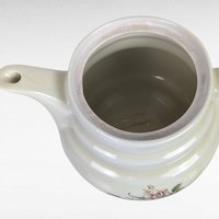 Vintage Hall China "Rambling Rose" Coffee Pot | Drip-O-lator Coffee Pot | Cream with Floral Pattern | Kitchen Decor | Mid-Century Modern