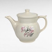 Vintage Drip-O-Lator Coffee Pot | Cream Ceramic with Pink Flowers | Retro Vase | Planter | Unique Home Decor