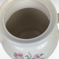 Vintage Drip-O-Lator Coffee Pot | Cream Ceramic with Pink Flowers | Retro Vase | Planter | Unique Home Decor
