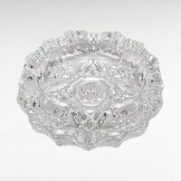 Vintage Anchor Hocking Prescut Ashtrays | Set of 4 | Early American Pattern | Glass Ashtrays | Mid-Century Modern |  Original Box