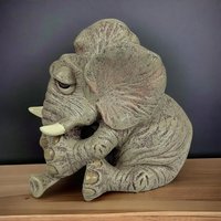 1998 Sealmark Elephant Figurine, Whimsical Elephant Statue, Collectible Animal Figurine, Unique Gift for Elephant Lovers