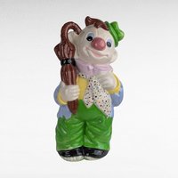 Vintage Ceramic Clown Figurine Lot | Hand Painted Clown, Clown with Ball, Clown with Violin | Retro Decor, Clown Collection, Quirky Gift