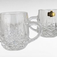 Vintage Blarney Crystal Mugs Set of 8 | Action Industries, Coffee Mugs, Tea Cups | Crystal Drinkware, Kitchenware, Gift Set