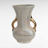 Vintage Ceramic Vases,  Watering Can Vase, Duck Vase, Iridescent Vase,  Gold Accents,  Floral Vase, Home Decor