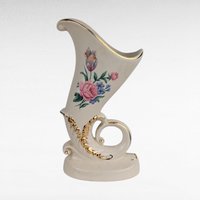 Vintage Ceramic Vases,  Watering Can Vase, Duck Vase, Iridescent Vase,  Gold Accents,  Floral Vase, Home Decor
