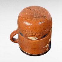 Vintage Handmade Pottery Mug, Rustic Decor, Southwestern Decor, Clay Mug, 4 Inches Tall, Unique Display Piece