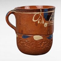 Vintage Handmade Pottery Mug, Rustic Decor, Southwestern Decor, Clay Mug, 4 Inches Tall, Unique Display Piece