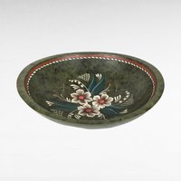 Hand Painted Wooden Bowl, Decorative Bowl, Floral Design, Art Bowl, Centerpiece Bowl, Serving Bowl, Wooden Decor